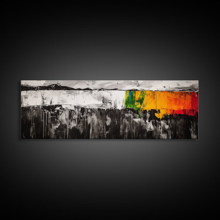 Abstract Mountain Art, Landscape Painting, Modern Boho Decor, Textured Wall Art, Neutral Nature Print, Office Wall Art, Framed Canvas Print