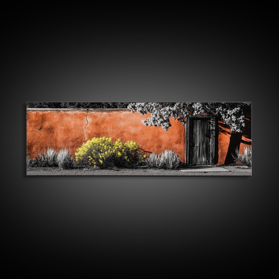 Rustic Adobe, Desert Home, Southwest Art, Framed Canvas Print, Earth Tone Wall Art, Boho Aesthetic, Living Room Decor, Warm Neutral Tones