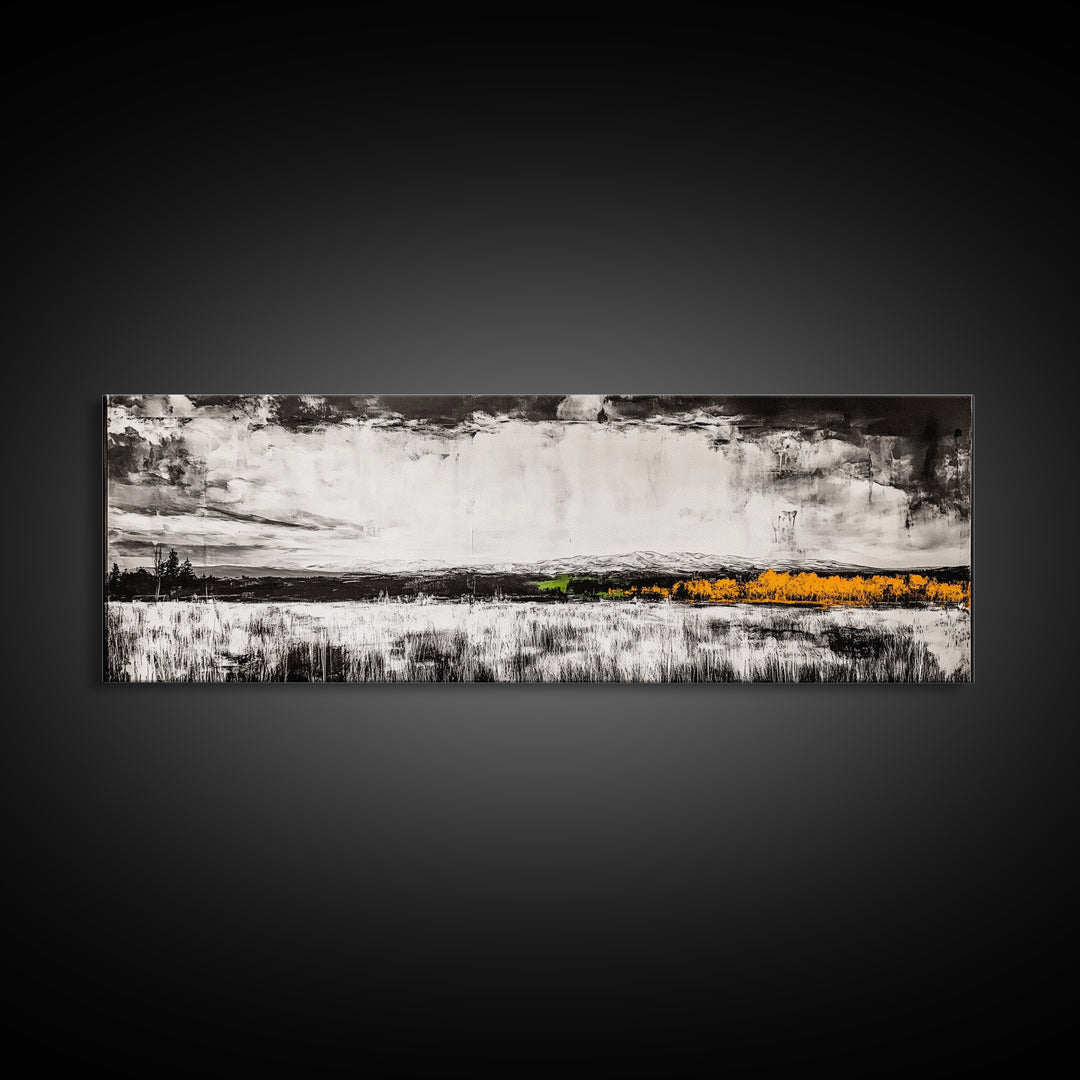 Mountain Fog, Black and White, Minimalist Wall Art, Canvas Print, Misty Hills, Dramatic Nature Scene, Office Wall Art, Tranquil Home Decor