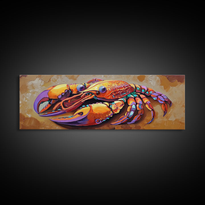Crustacean Duo, Bright Lobsters, Sea Creatures, Coastal Kitchen, Canvas Print, Nautical Wall Decor, Boho Art, Vibrant Beach House Accent