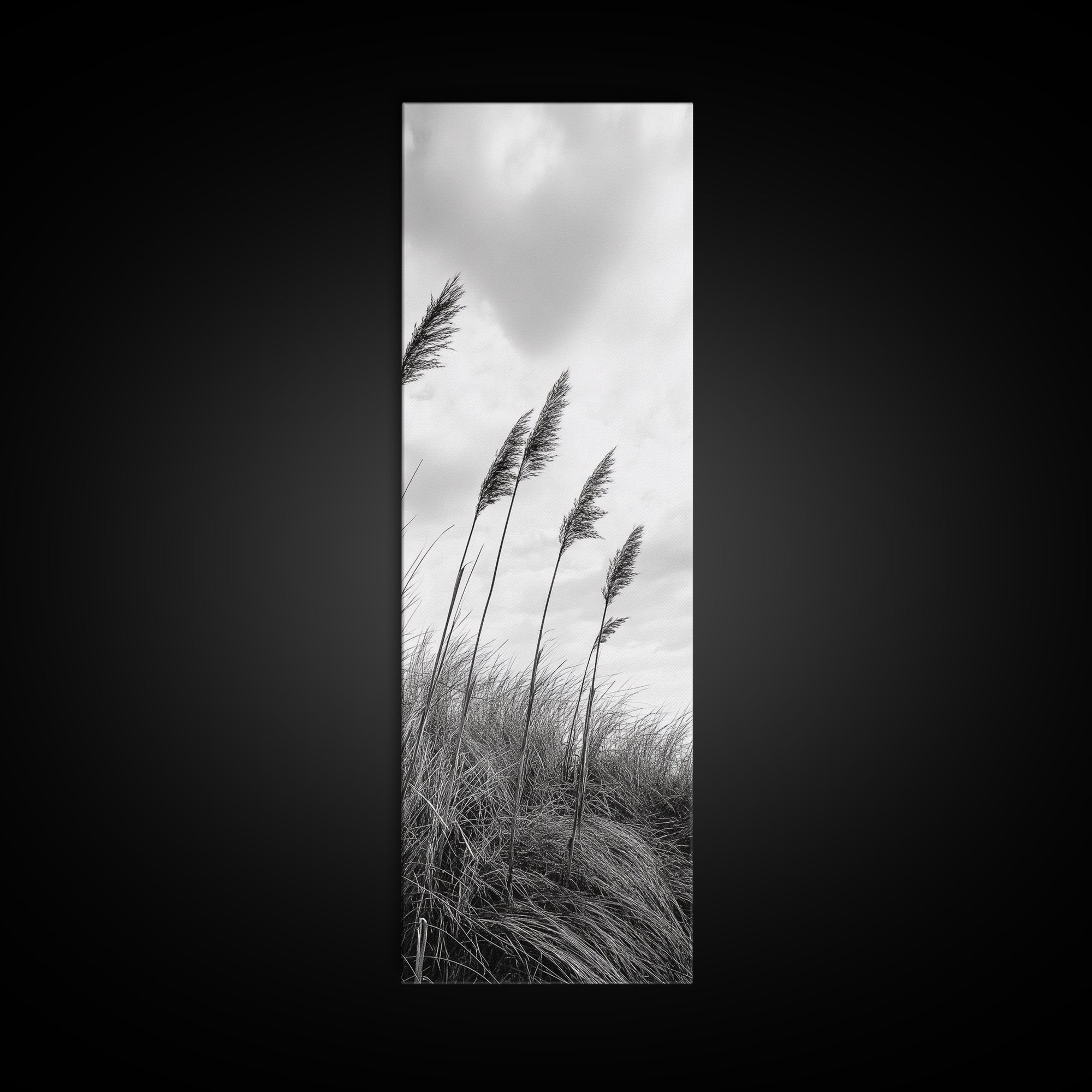 Windy Grasses, Coastal Scene, Tall Grass Field, Autumn Decor, Canvas Print, Farmhouse Style, Dining Room Wall Art, Nature Mood