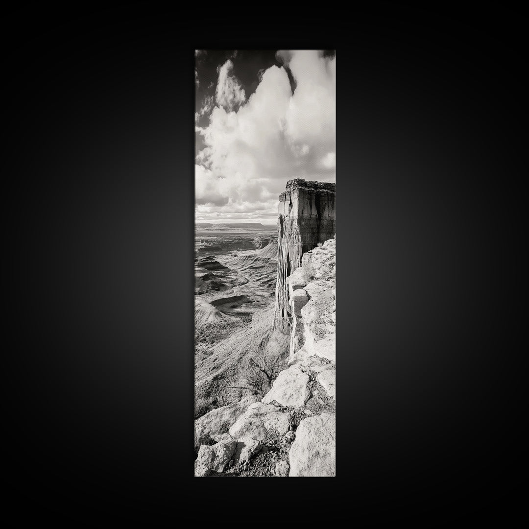 Canyon Cliffs, Desert Rock, Expansive Plateau View, Canvas Print, Living Room Wall Art, Western Decor, Rustic Landscape, Nature Photography
