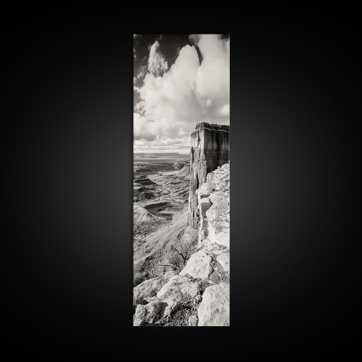 Canyon Cliffs, Desert Rock, Expansive Plateau View, Canvas Print, Living Room Wall Art, Western Decor, Rustic Landscape, Nature Photography