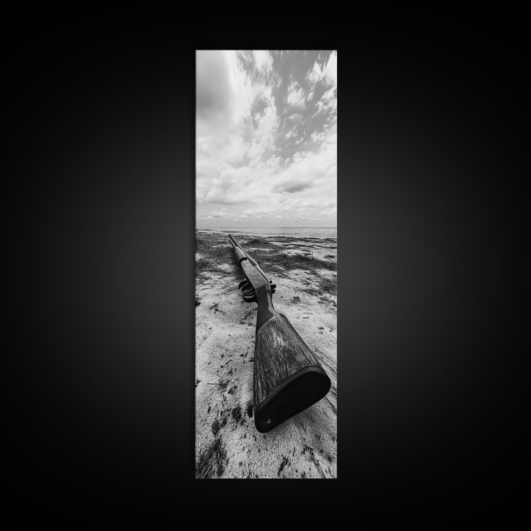 Shotgun Beach, Western Art, Coastal Edge, Canvas Print, Masculine Wall Decor, Cabin Style, Rustic Photography, Dramatic Sky