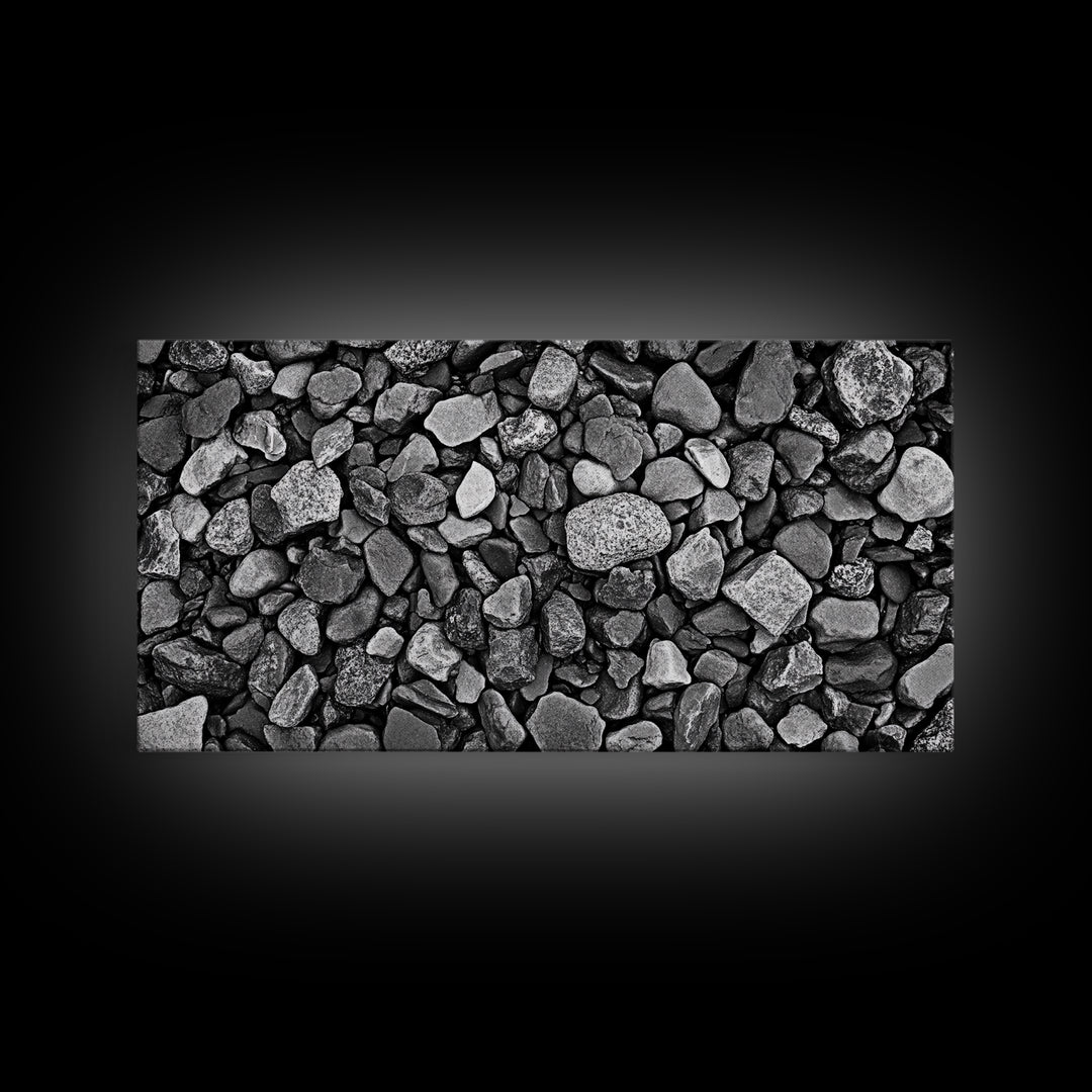 Natural Stone Texture, Dark Rock Pattern, Earthy Wall Background, Canvas Print, Office Wall Art, Modern Industrial Style, Minimalist Style