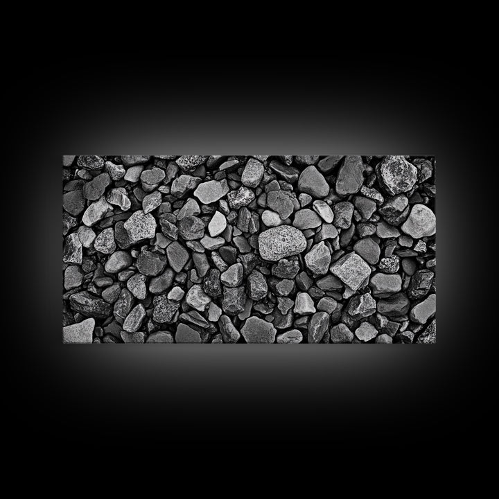 Natural Stone Texture, Dark Rock Pattern, Earthy Wall Background, Canvas Print, Office Wall Art, Modern Industrial Style, Minimalist Style
