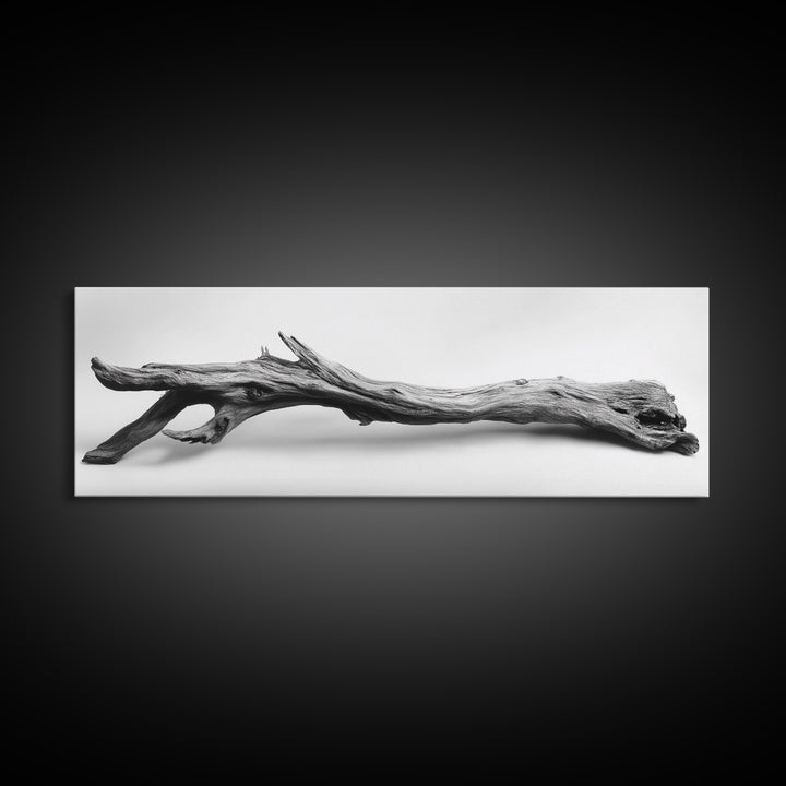 Driftwood Closeup, Minimal Nature Print, Scandinavian Neutral Decor, Framed Canvas Print, Modern Wall Art, Organic Texture Style