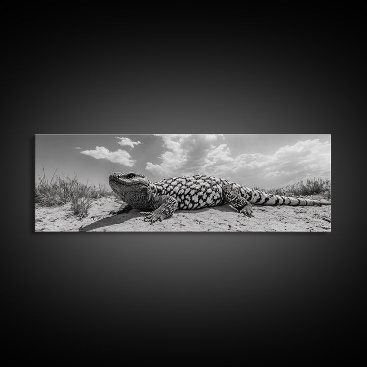 Desert Lizard, Reptile Closeup, Sunbaked Texture, Canvas Print, Wildlife Photography, Bold Wall Art, Southwestern Living Room