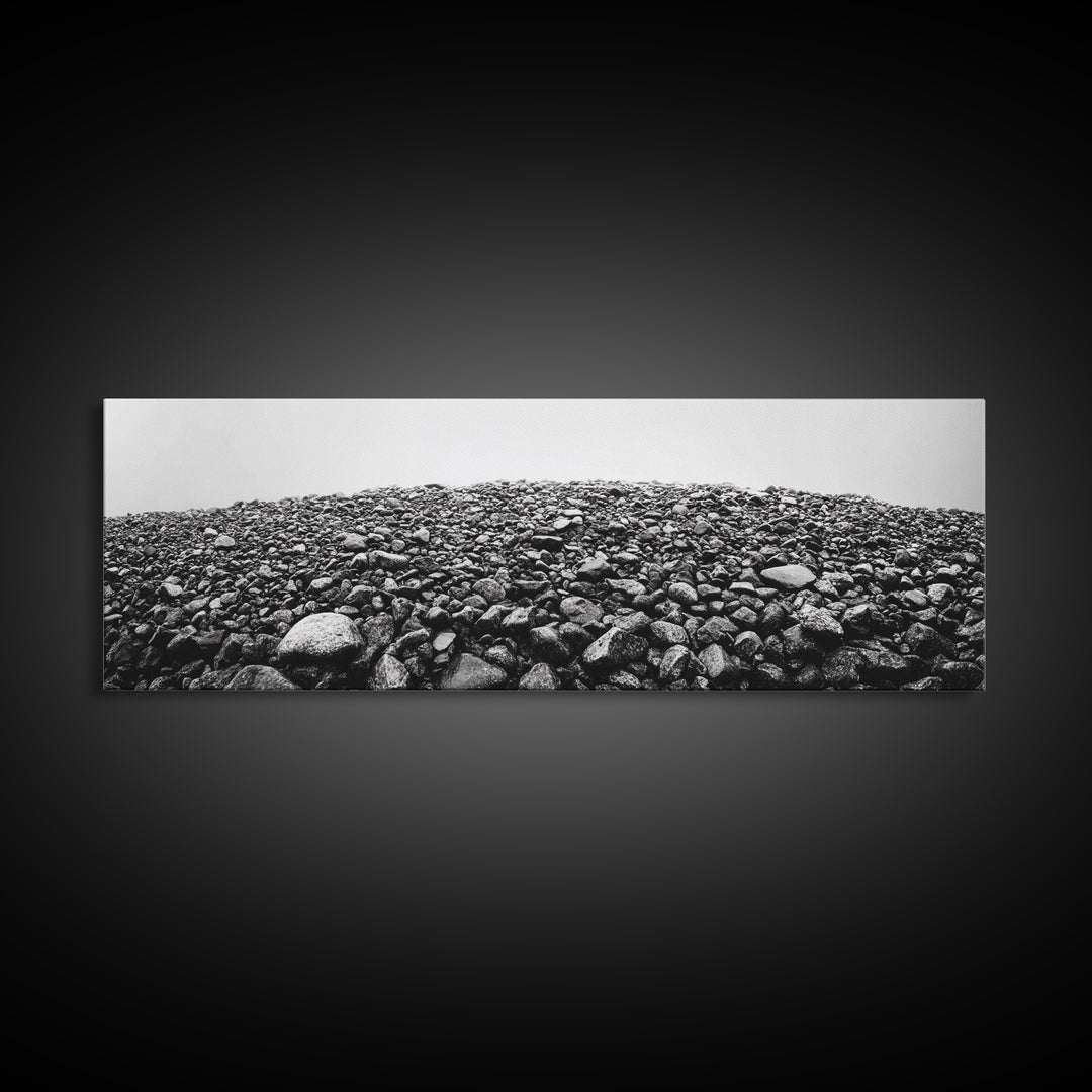 Rock Hill, Stone Texture, Natural Abstract, Canvas Print, Minimalist Wall Art, Monochrome Decor, Modern Entryway Art, Hallway Print