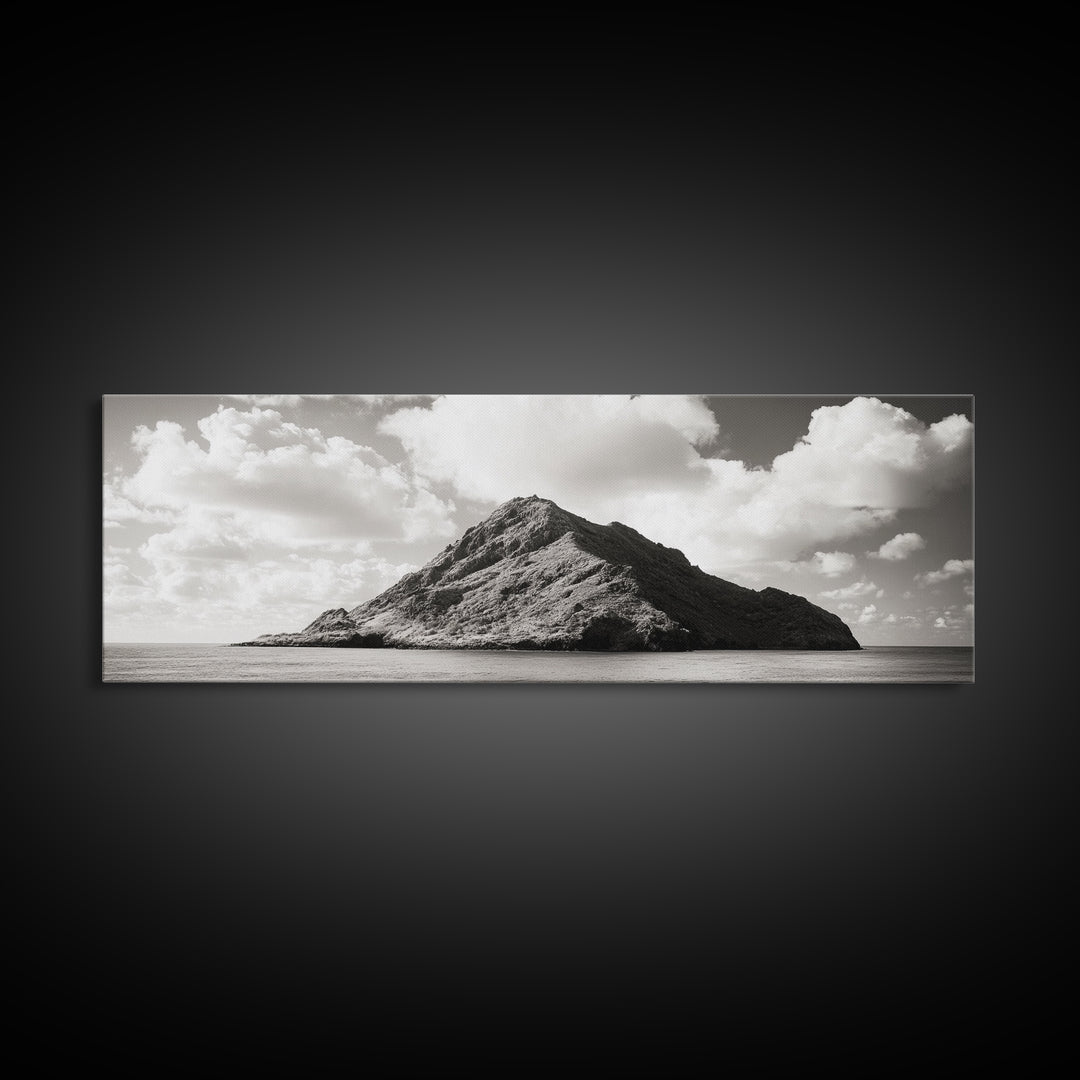 Tropical Island, Seascape Photography, Coastal Wall Art, Framed Canvas Print, Ocean Print, Minimalist Bedroom Art, Beach House Decor