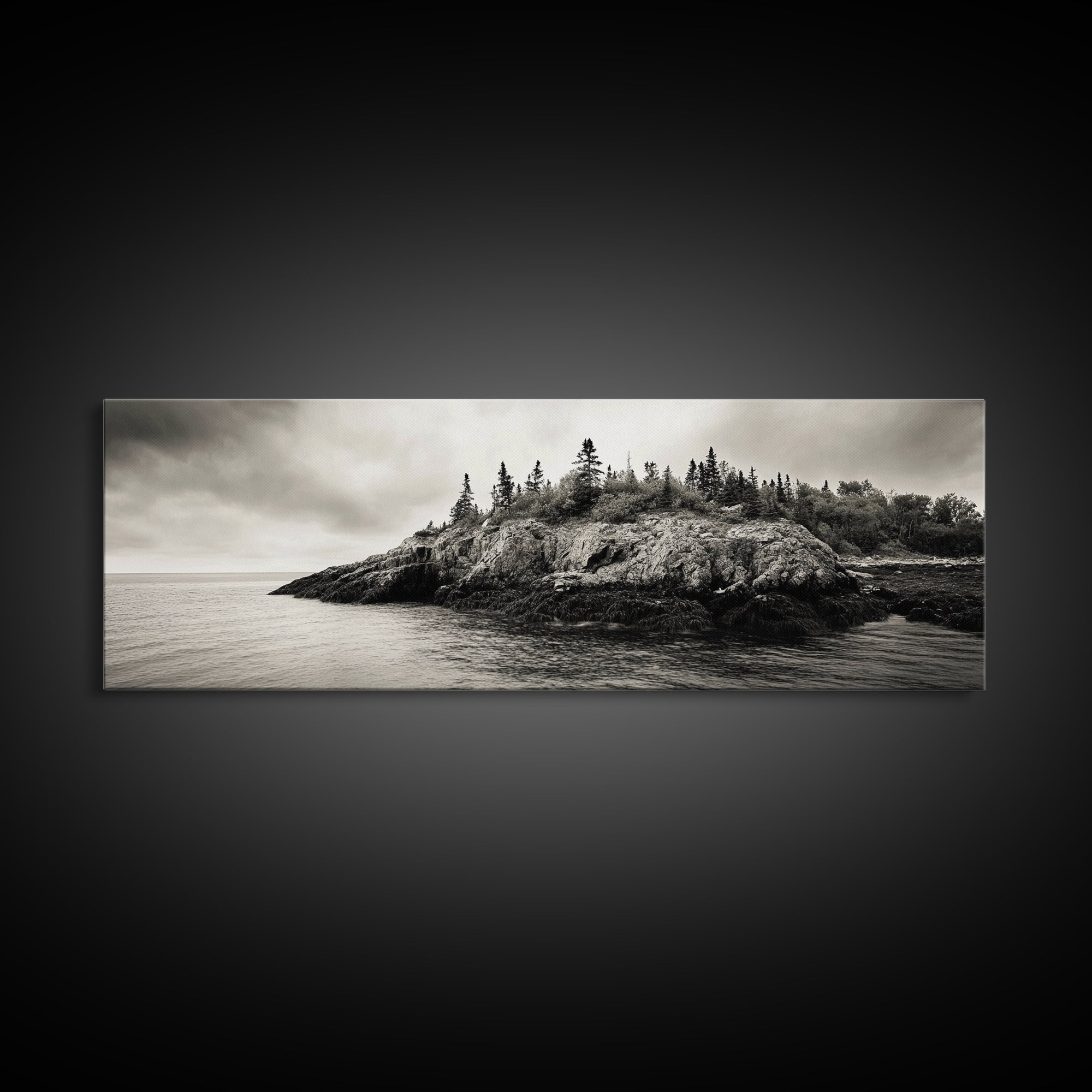 Pine Bluff, Rugged Coast, Northern Landscape, Canvas Print, Wilderness Wall Art, Rustic Decor, Lakehouse Art, Cabin Bedroom Style