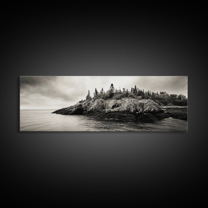 Pine Bluff, Rugged Coast, Northern Landscape, Canvas Print, Wilderness Wall Art, Rustic Decor, Lakehouse Art, Cabin Bedroom Style