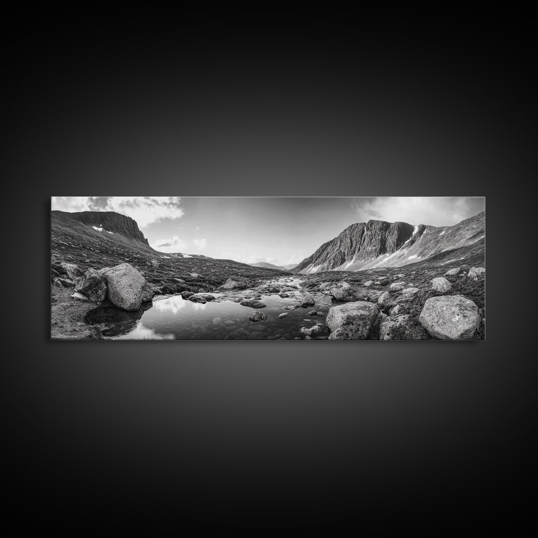 Mountain Stream, Rocky Path, Alpine Beauty, Wilderness Escape, Canvas Print, Cabin Wall Art, Nature Photography, Adventure Home Vibe