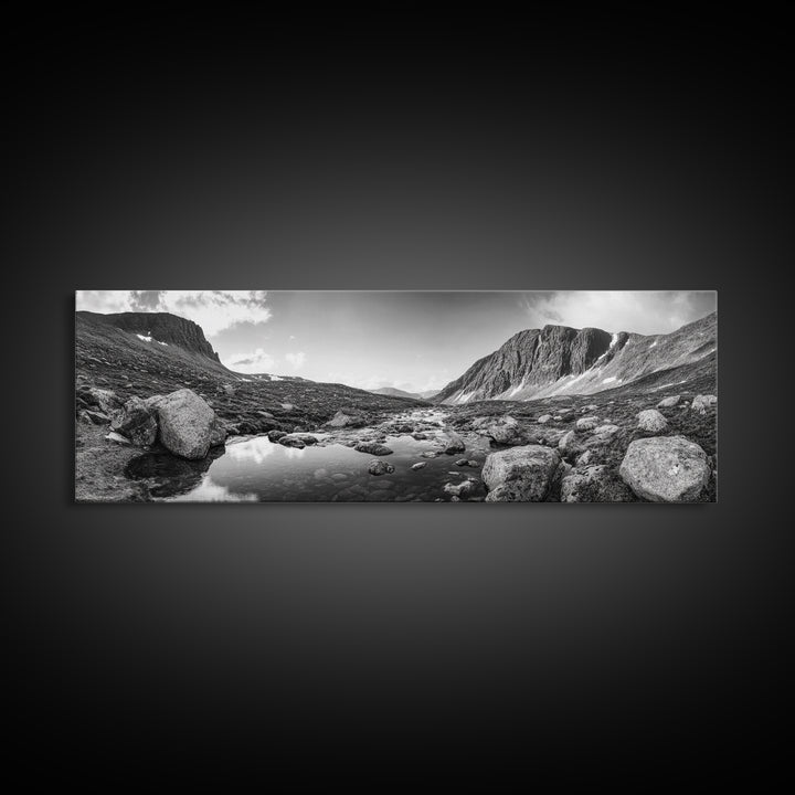 Mountain Stream, Rocky Path, Alpine Beauty, Wilderness Escape, Canvas Print, Cabin Wall Art, Nature Photography, Adventure Home Vibe
