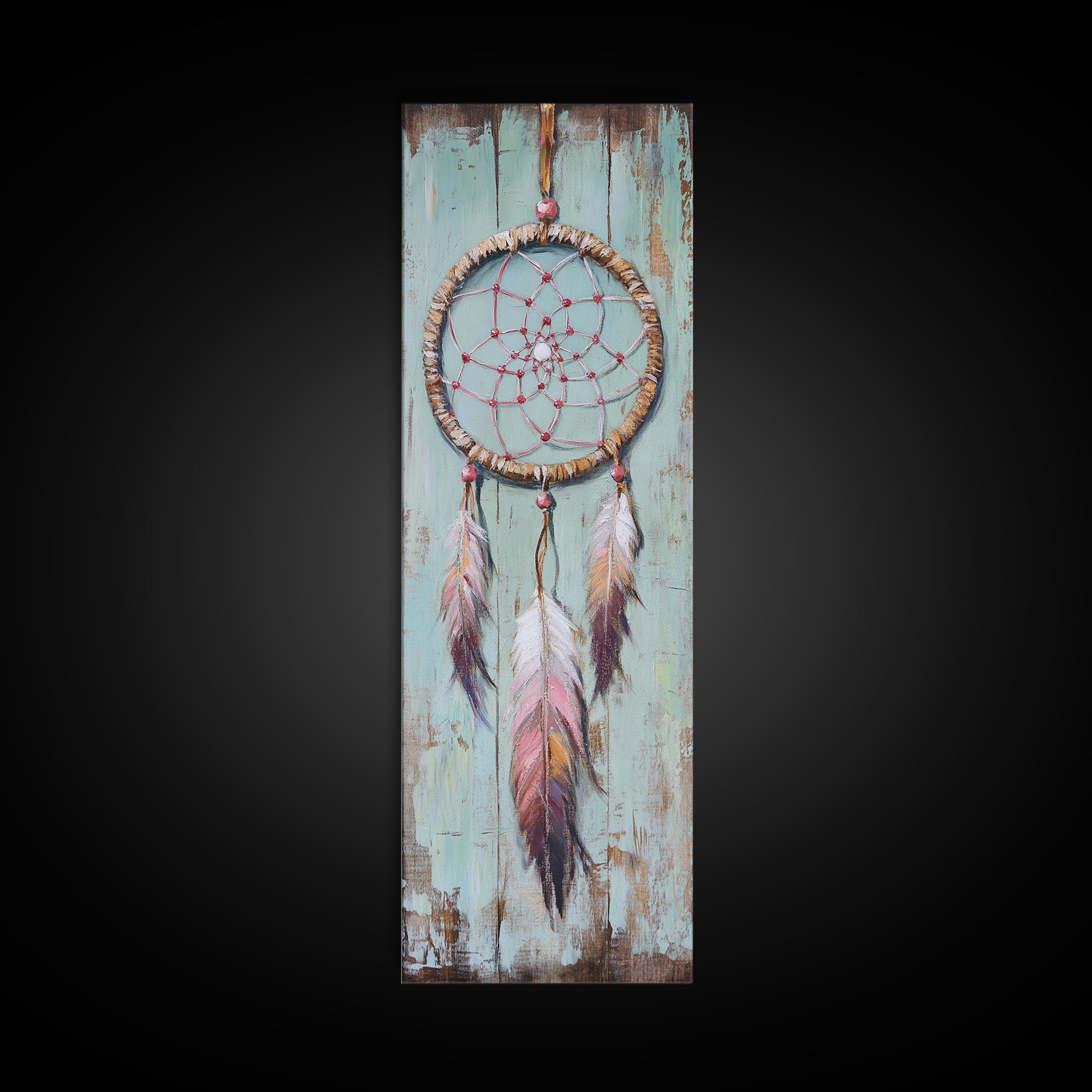 Boho Dreamcatcher With Feathers Wall Art, Spiritual Decor, Southwestern Wall Decor, Whimsical Nursery Art, Housewarming Gift