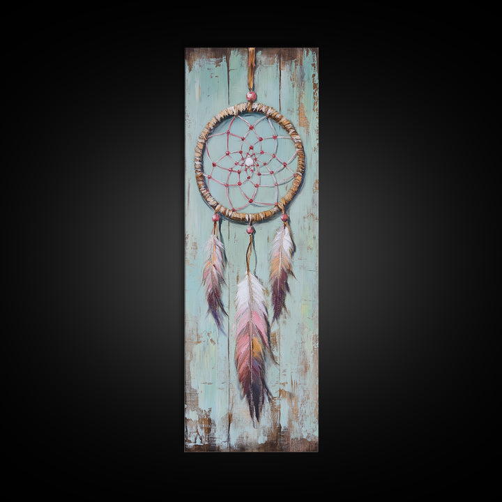 Boho Dreamcatcher With Feathers Wall Art, Spiritual Decor, Southwestern Wall Decor, Whimsical Nursery Art, Housewarming Gift