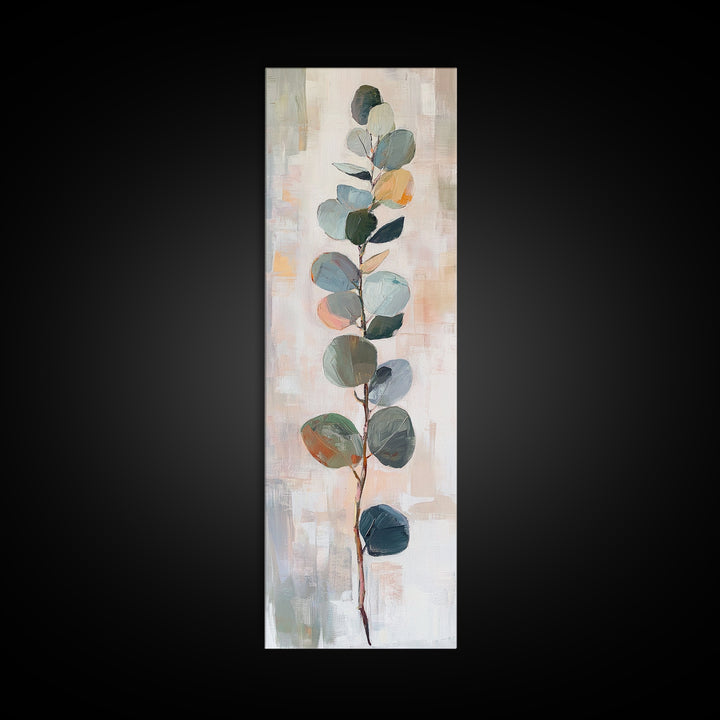 Minimal Eucalyptus Branch Botanical Wall Art, Sage Green Wall Decor, Neutral Botanical Art Print, Modern Farmhouse Home Decor