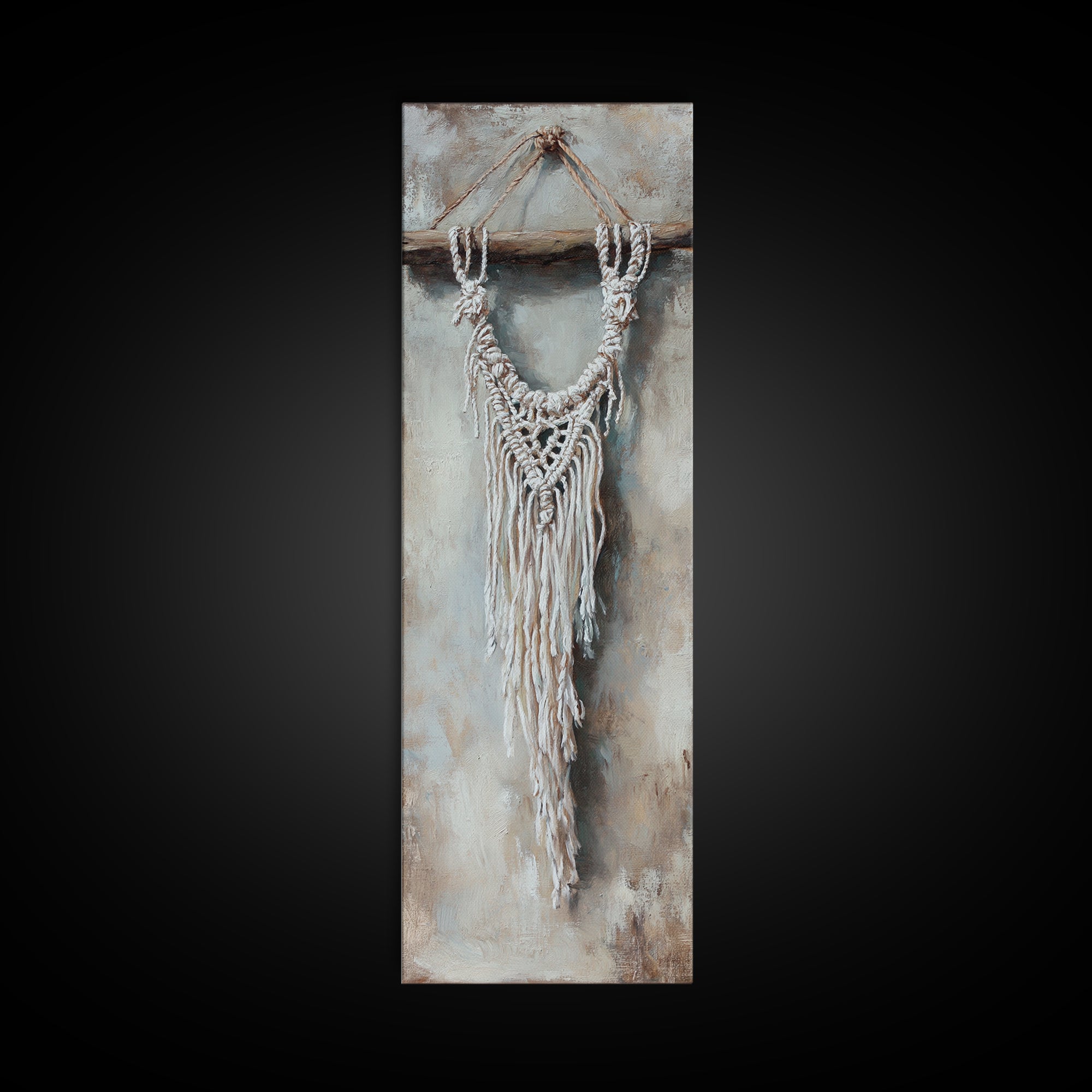 White Macrame Wall Hanging Wall Art, Boho Wall Decor, Neutral Home Decor, Textured Wall Art, Rustic Apartment Decor Gift