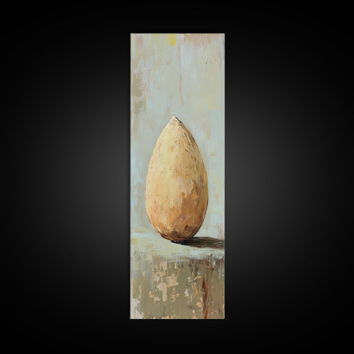 Textured Golden Pear Still Life Wall Art, Neutral Rustic Canvas Print For Kitchen Decor, Farmhouse Home Decor, Gift For Her