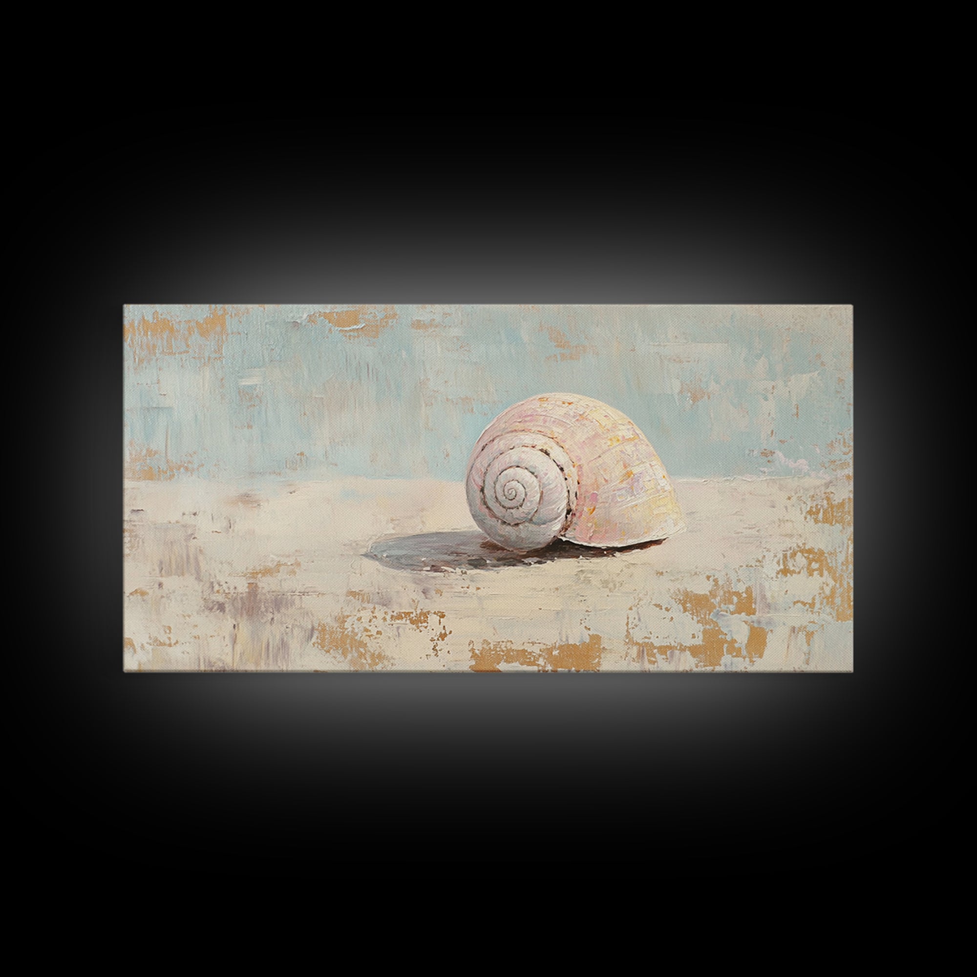 Minimal Pink Seashell Still Life Wall Art, Coastal Bathroom Decor, Beach House Canvas Print, Neutral Nautical Wall Decor, Gift For Her