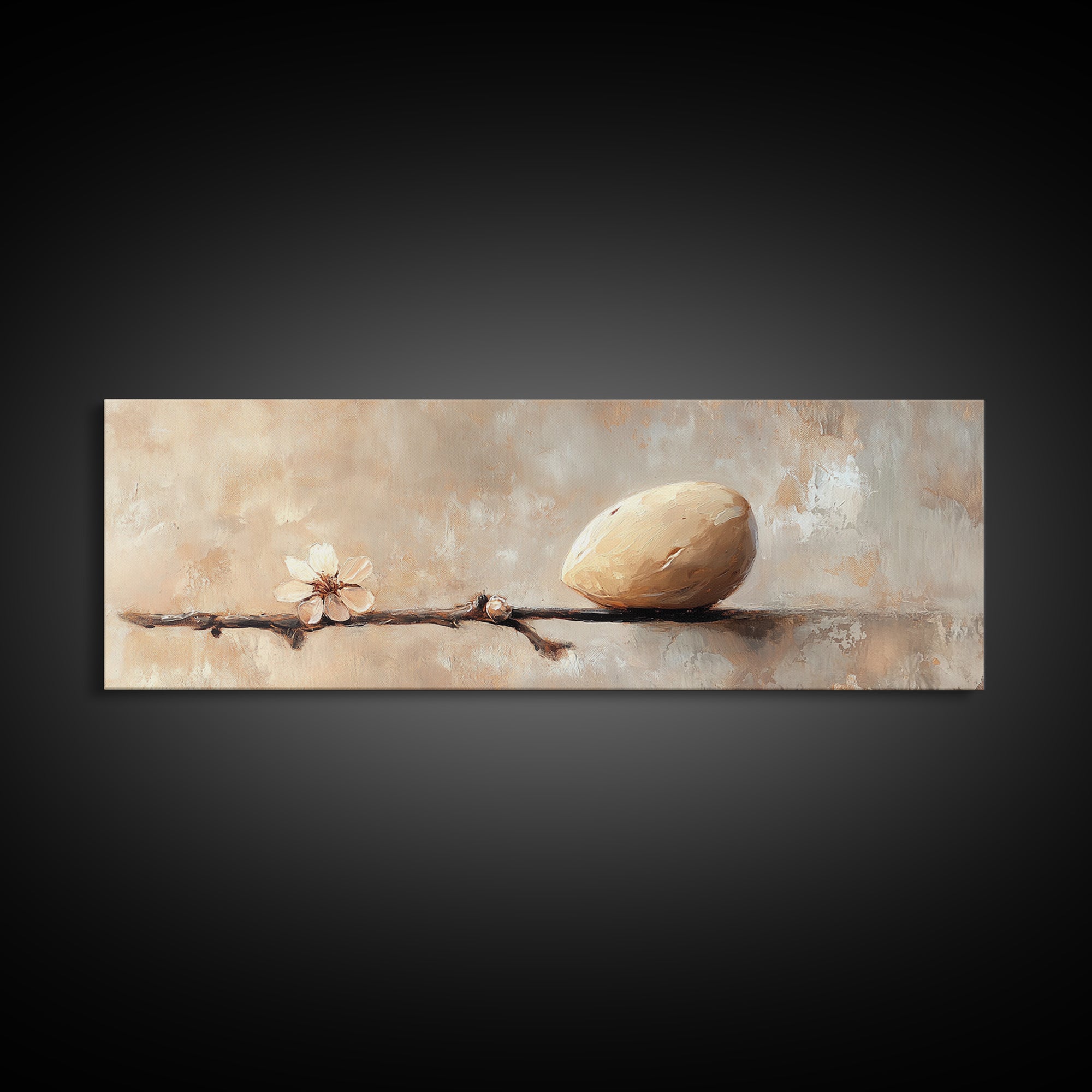 Almond On Branch Still Life Wall Art, Neutral Rustic Kitchen Decor, Minimalist Canvas Wall Art, Farmhouse Home Decor Gift