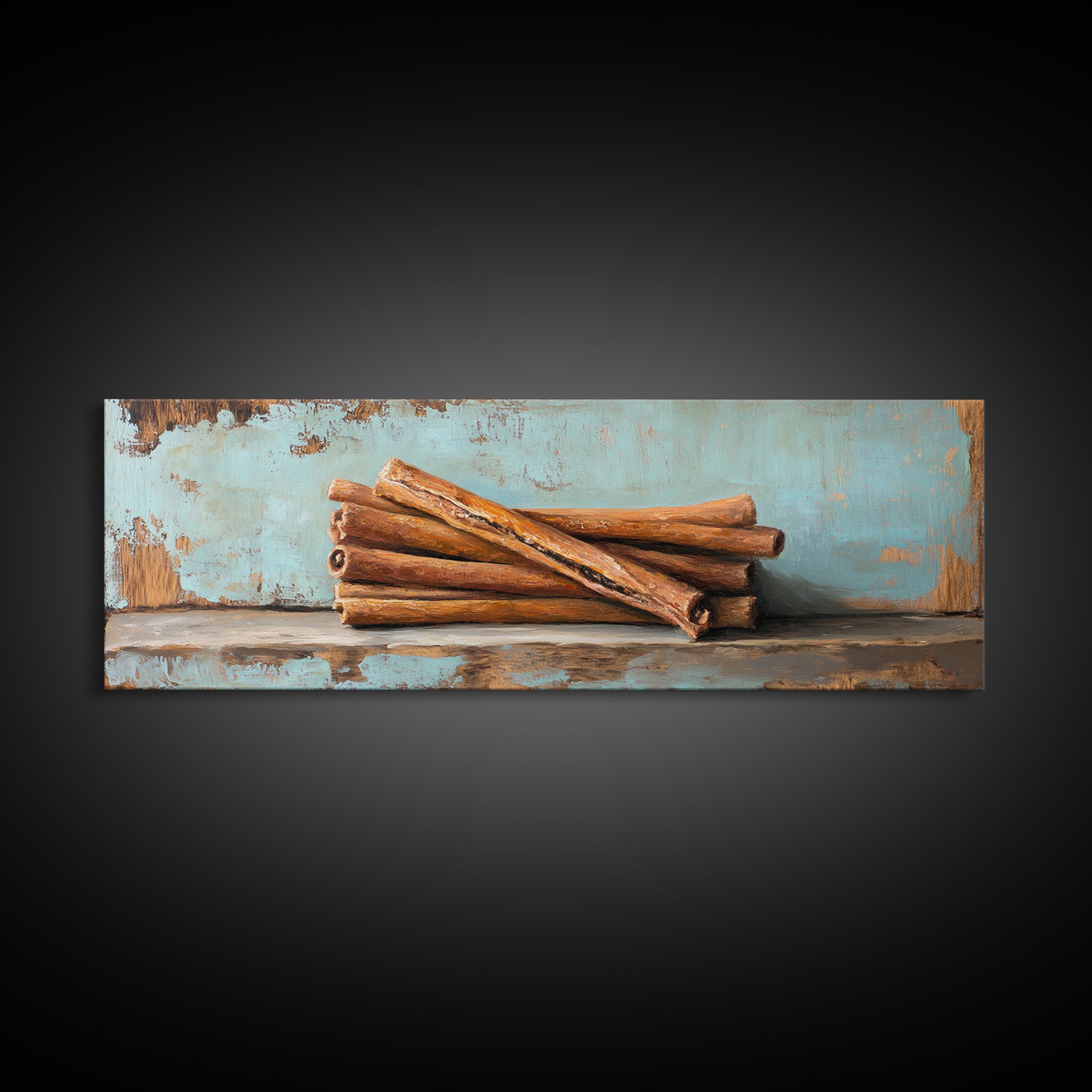 Rustic Cinnamon Sticks Painting Wall Art, Kitchen Decor, Farmhouse Decor, Food Illustration, Warm Neutral Home Decor Print