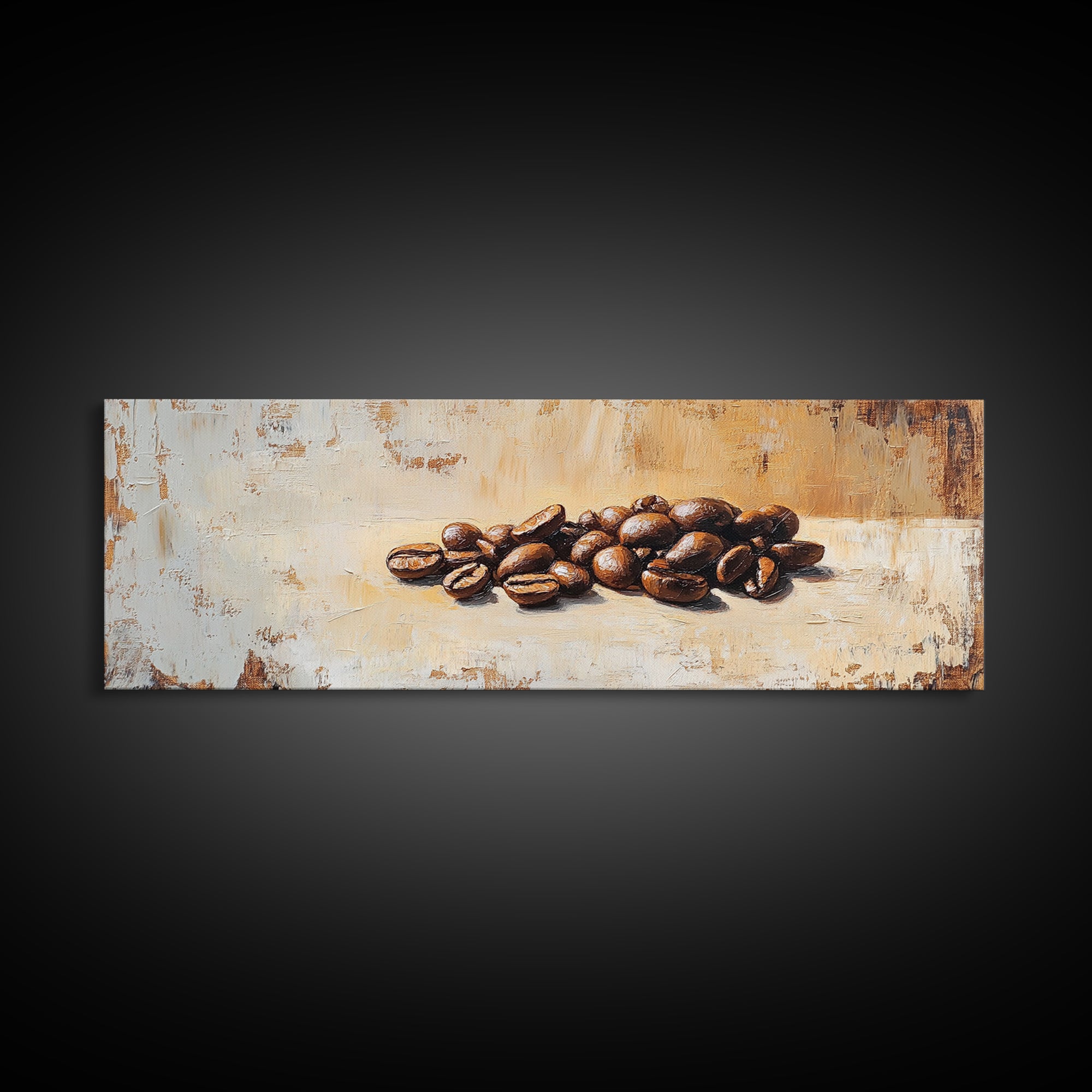Roasted Coffee Beans Still Life Canvas Print, Coffee Bar Wall Art, Kitchen Decor, Rustic Home Decor, Gift For Coffee Lover