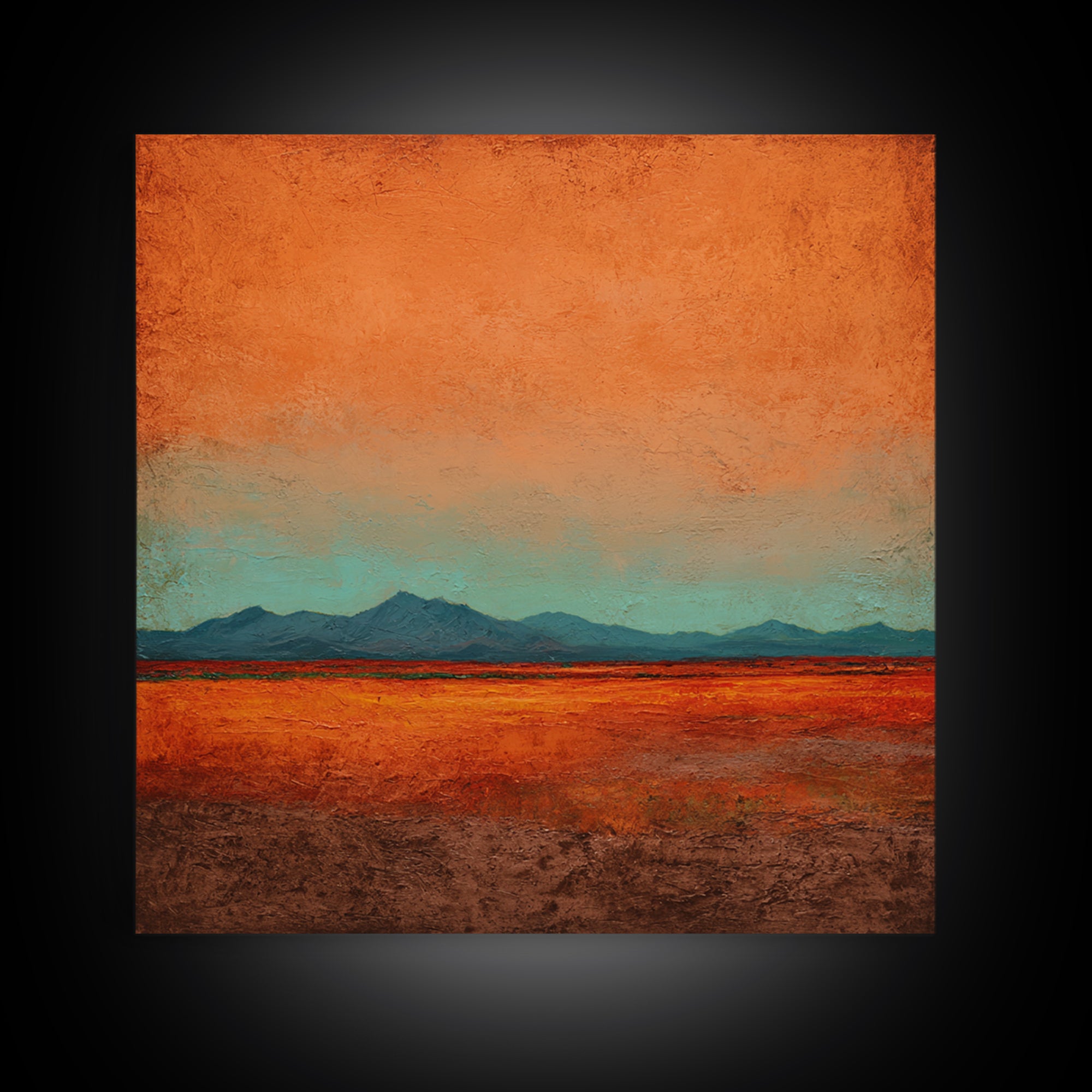 Dreamy Desert Sunset Canvas Print, Above Bed Art, Whimsical Decor, Bedroom Decor, Fine Art, Serenity, Bedroom Wall Decor, ABA-1x1-31