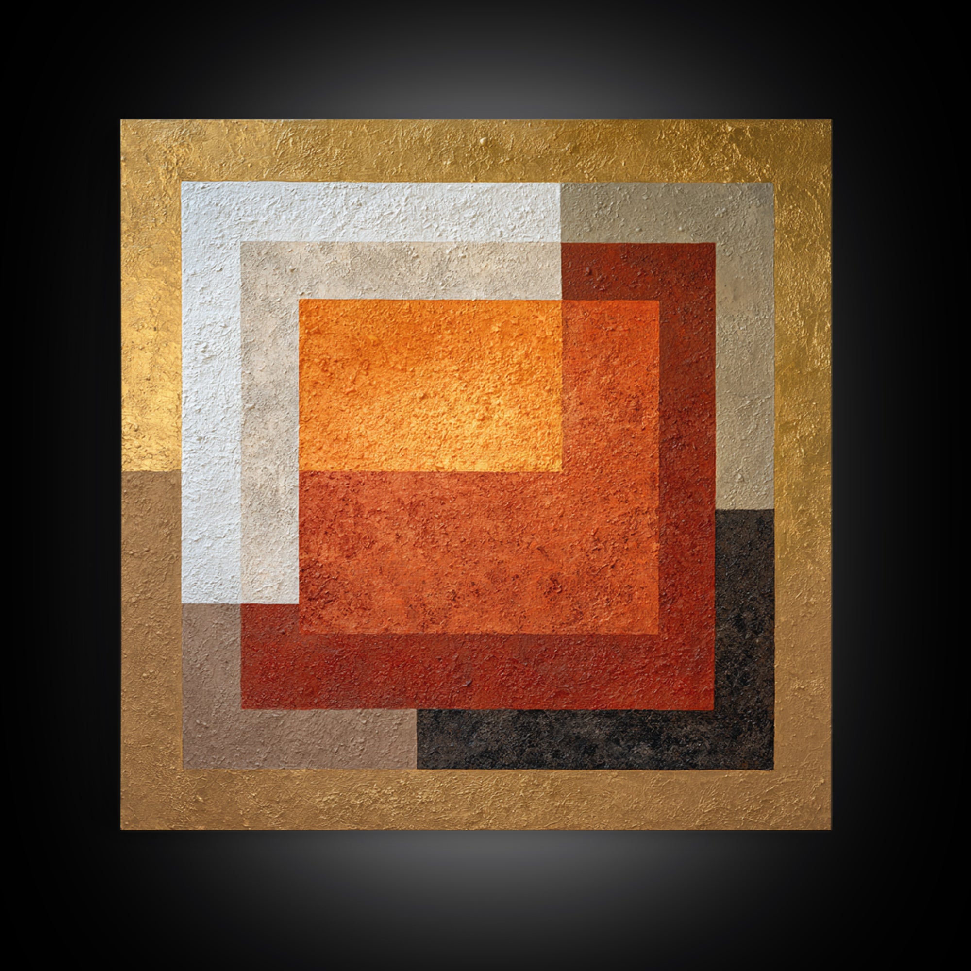 Abstract Sunrise Geometry Framed Canvas Print, Above Bed Art, Boho Wall Decor, Bedroom Decor, Serenity, Fine Art Print, ABA-1x1-68