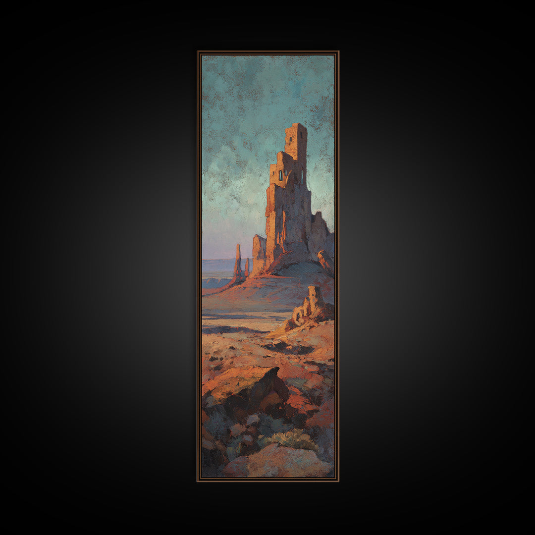 Dreamy Desert Sunset Canvas Print, Above Bed Art, Large Wall Art, Bedroom Decor, Fine Art, Serenity, Japanese Wall Art, ABA-1x3-43