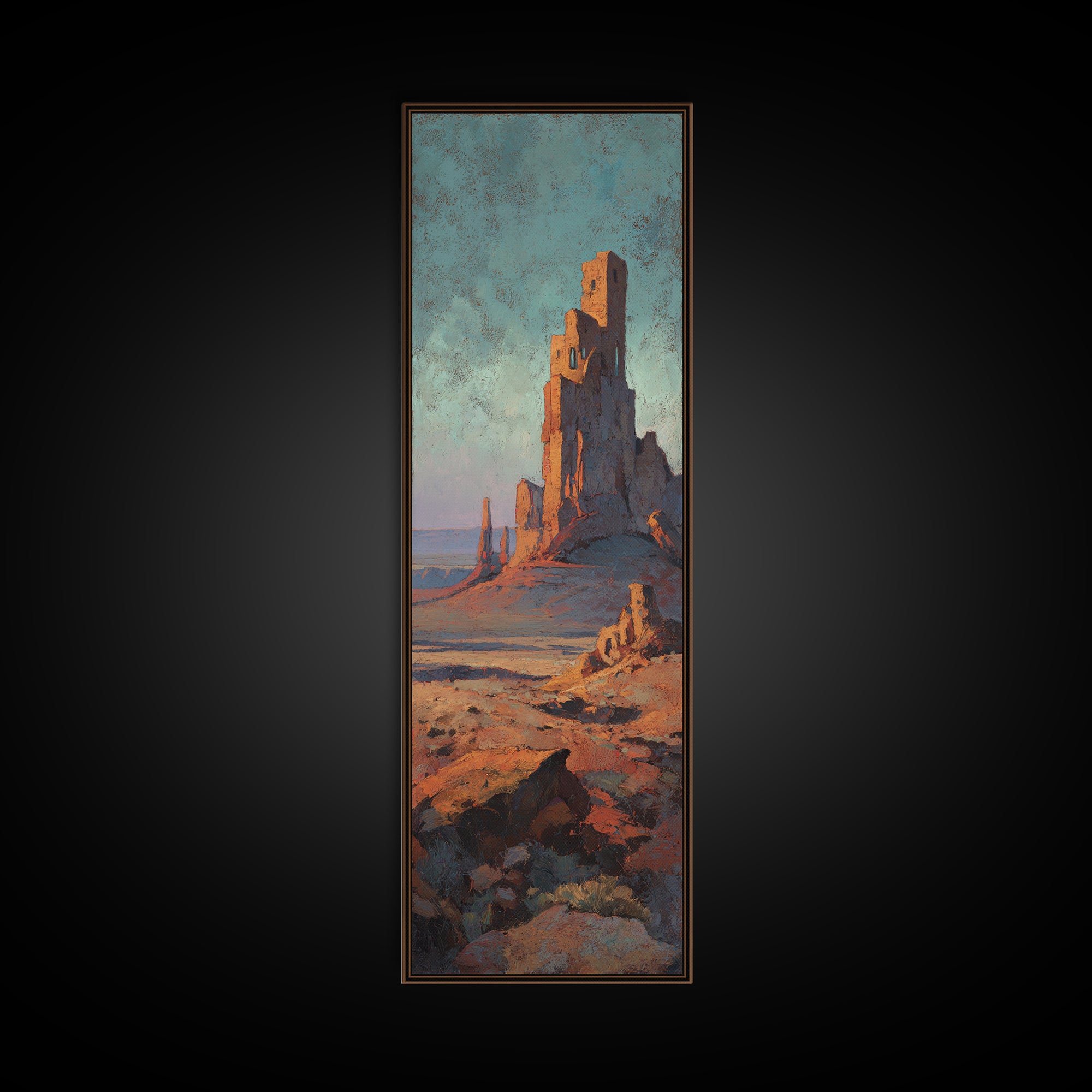 Dreamy Desert Sunset Canvas Print, Above Bed Art, Large Wall Art, Bedroom Decor, Fine Art, Serenity, Japanese Wall Art, ABA-1x3-43
