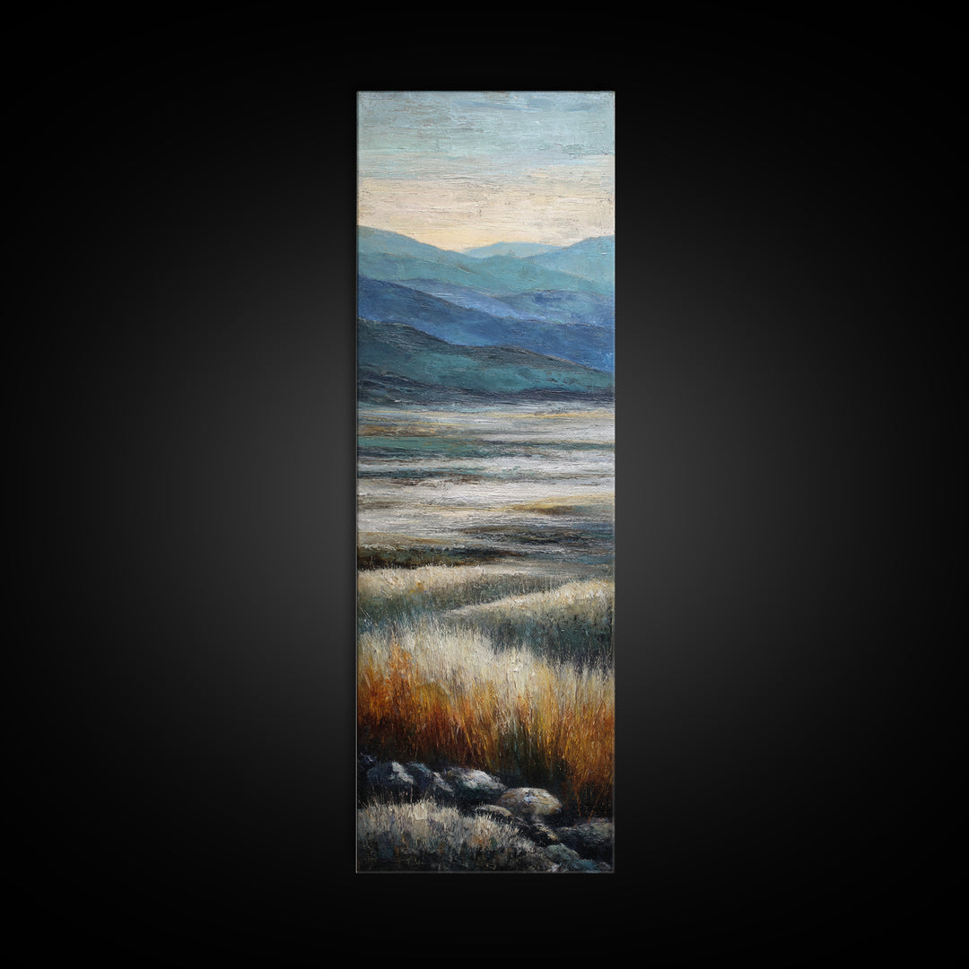 Soft Romantic Landscape Canvas Print, Above Bed Art, Bedroom Wall Art, Bedroom Decor, Fine Art, Serenity, Textured Painting, ABA-1x3-5