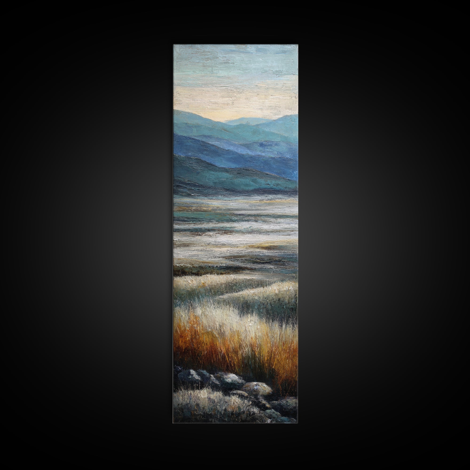 Soft Romantic Landscape Canvas Print, Above Bed Art, Bedroom Wall Art, Bedroom Decor, Fine Art, Serenity, Textured Painting, ABA-1x3-5