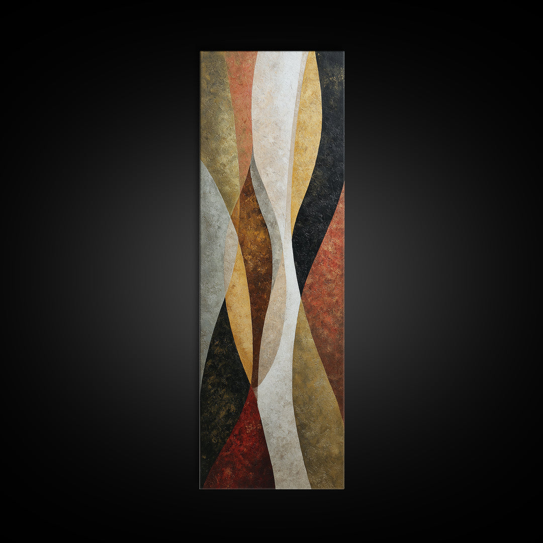 Abstract Sunrise Geometry Canvas Print, Above Bed Art, Large Wall Art, Bedroom Decor, Fine Art, Serenity, Japanese Wall Art, ABA-1x3-56