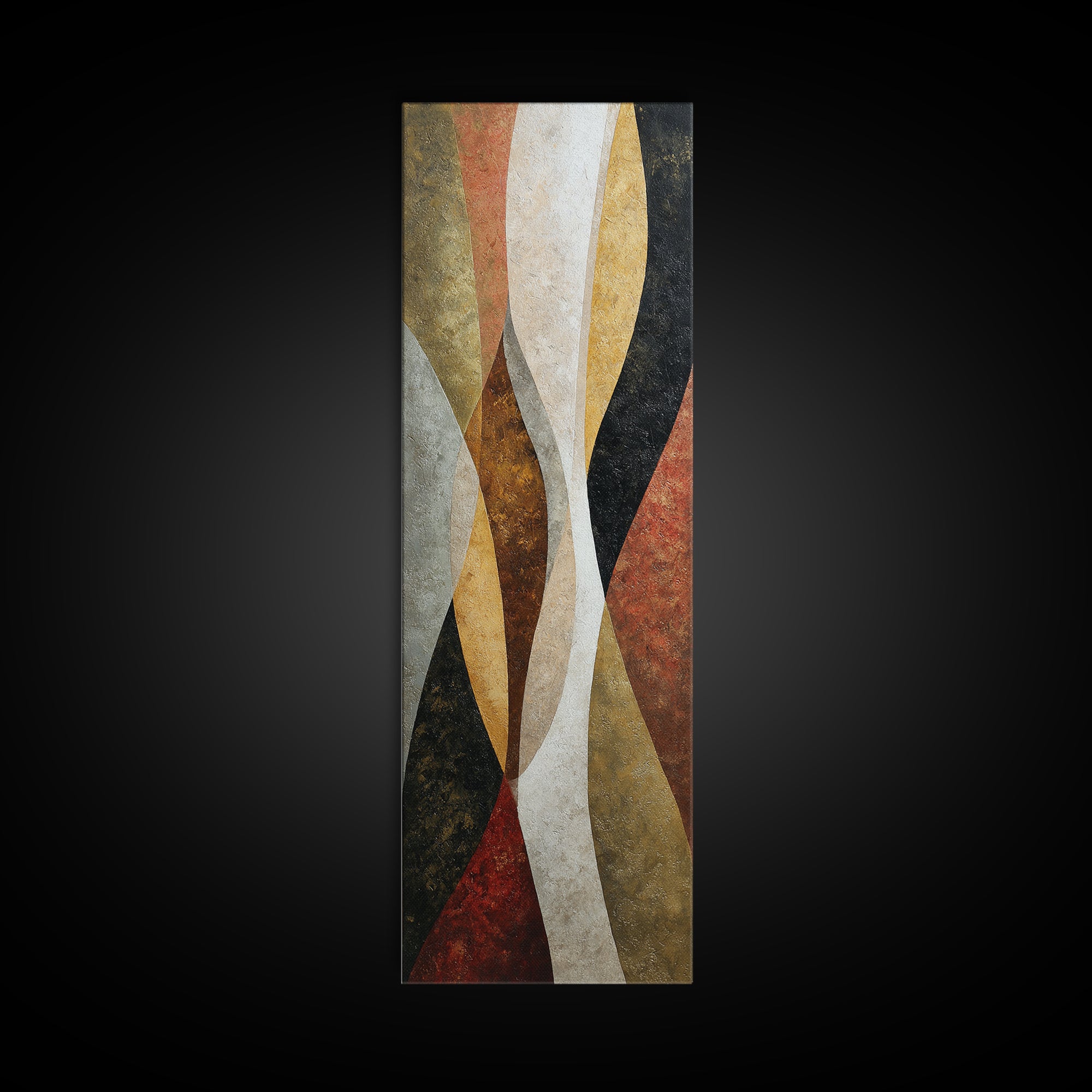 Abstract Sunrise Geometry Canvas Print, Above Bed Art, Large Wall Art, Bedroom Decor, Fine Art, Serenity, Japanese Wall Art, ABA-1x3-56