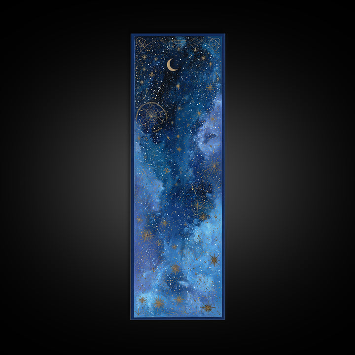 Subtle Celestial Scene Canvas Print, Above Bed Art, Wall Art Prints, Bedroom Decor, Fine Art, Serenity, Boho Wall Art, ABA-1x3-73