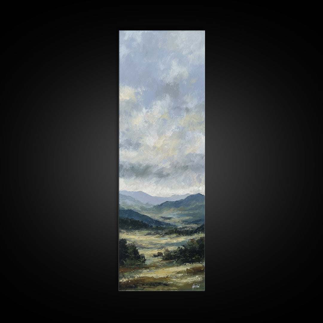 Soft Romantic Landscape Canvas Print, Above Bed Art, Art Print, Bedroom Decor, Fine Art, Serenity, Dorm Decor, Large Wall Art, ABA-1x3-77