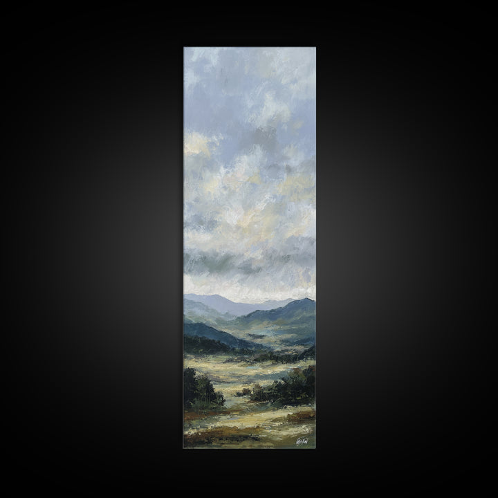 Soft Romantic Landscape Canvas Print, Above Bed Art, Art Print, Bedroom Decor, Fine Art, Serenity, Dorm Decor, Large Wall Art, ABA-1x3-77