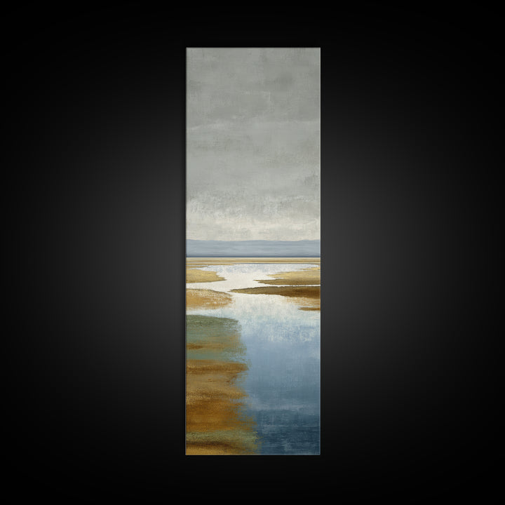 Calming Lake Reflection Canvas Print, Above Bed Art, Photography Prints, Bedroom Decor, Oil Painting, Serenity, Art Print, ABA-1x3-95