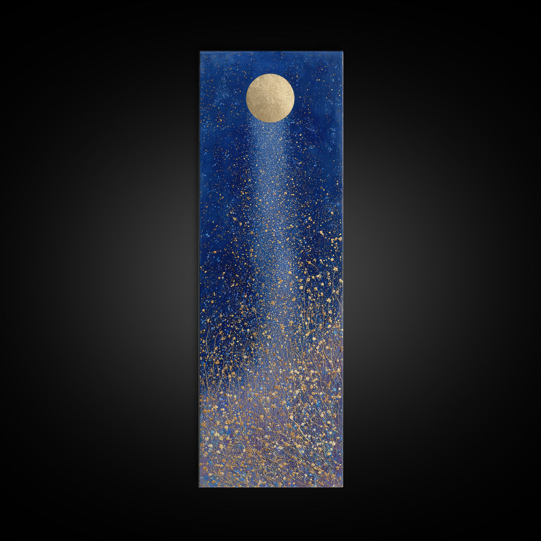 Subtle Celestial Scene Canvas Print, Above Bed Art, 3 Piece Wall Art, Bedroom Decor, Oil Painting, Serenity, Textured Painting, ABA-1x3-97