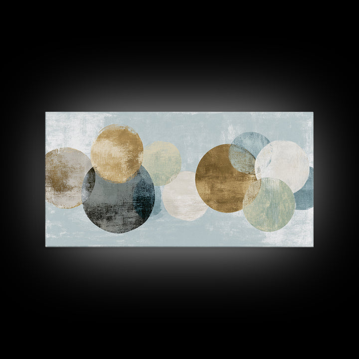 Japandi Ink Shapes Framed Canvas Print, Above Bed Art, Wall Decor, Bedroom Decor, Abstract Art, Serenity, Apartment Decor, ABA-2x1-86