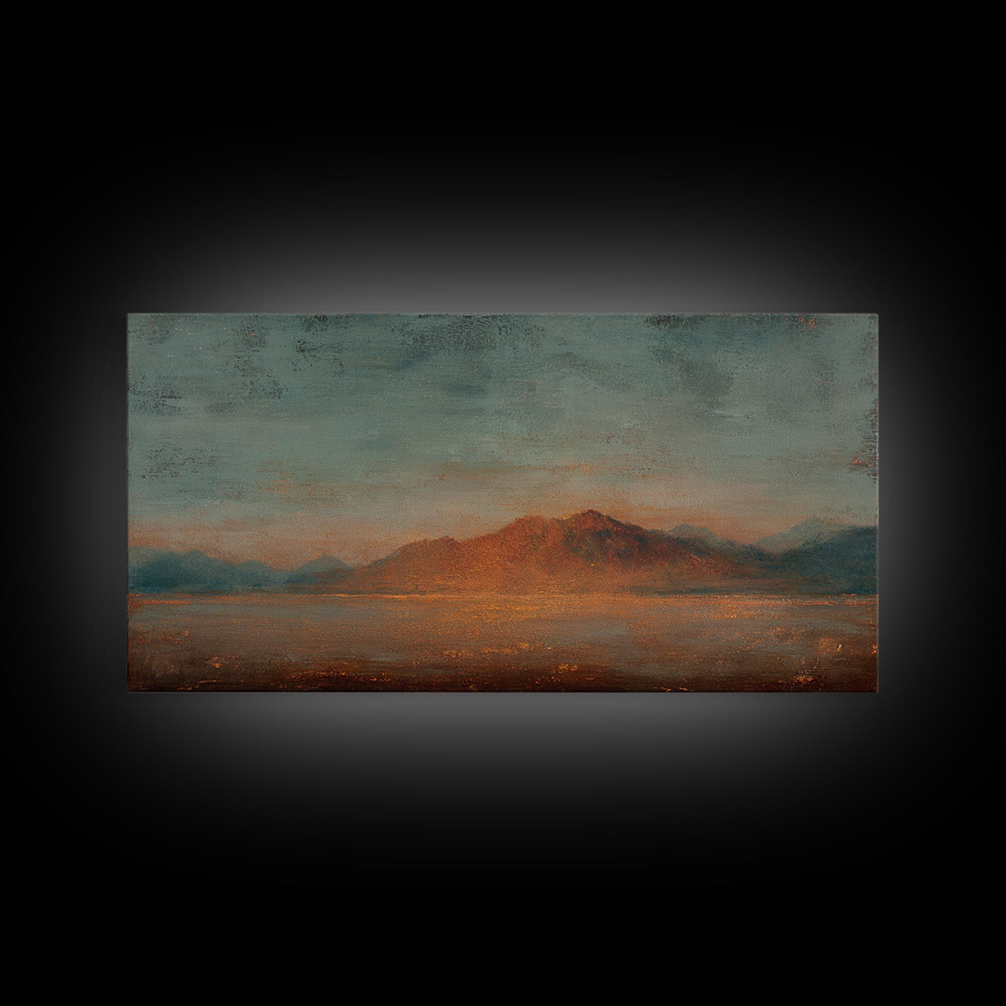 Dreamy Desert Sunset Framed Canvas Print, Above Bed Art, Printable Art, Bedroom Decor, Fine Art, Serenity, Bedroom Wall Art, ABA-2x1-99