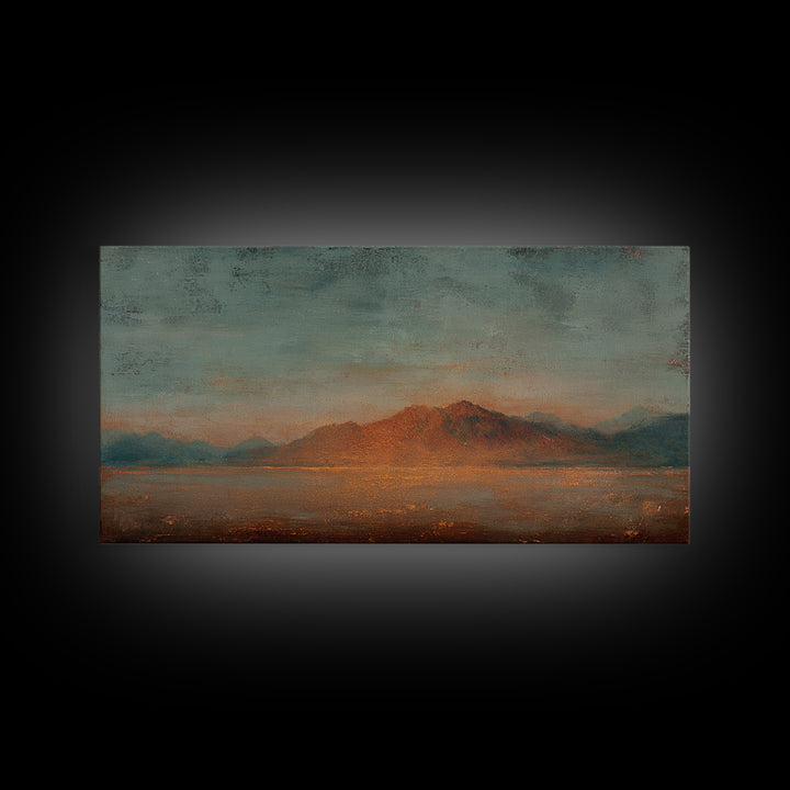 Dreamy Desert Sunset Framed Canvas Print, Above Bed Art, Printable Art, Bedroom Decor, Fine Art, Serenity, Bedroom Wall Art, ABA-2x1-99