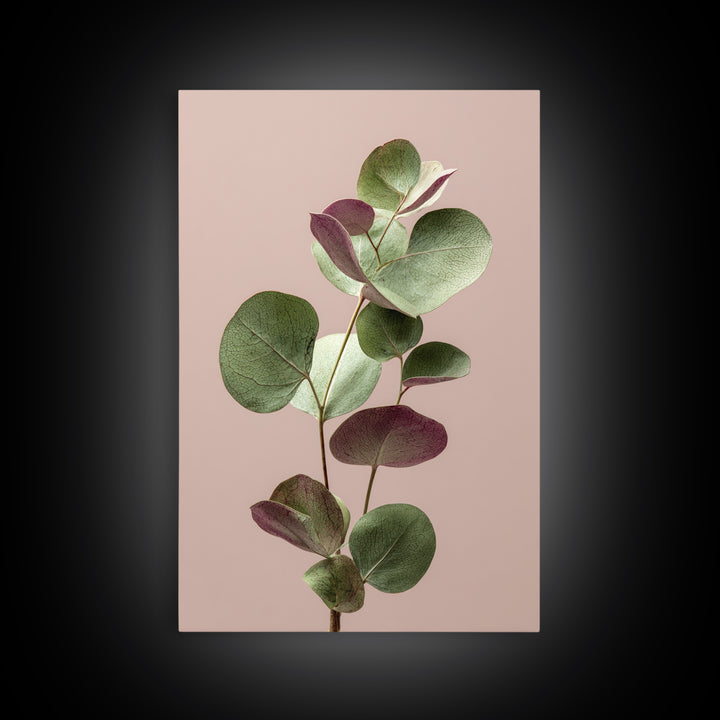 Soft Eucalyptus Branches Arranged Symmetrically Canvas Print, Above Bed Art, Art Print, Bedroom Decor, Watercolor Art, Serenity, ABA-2x3-14