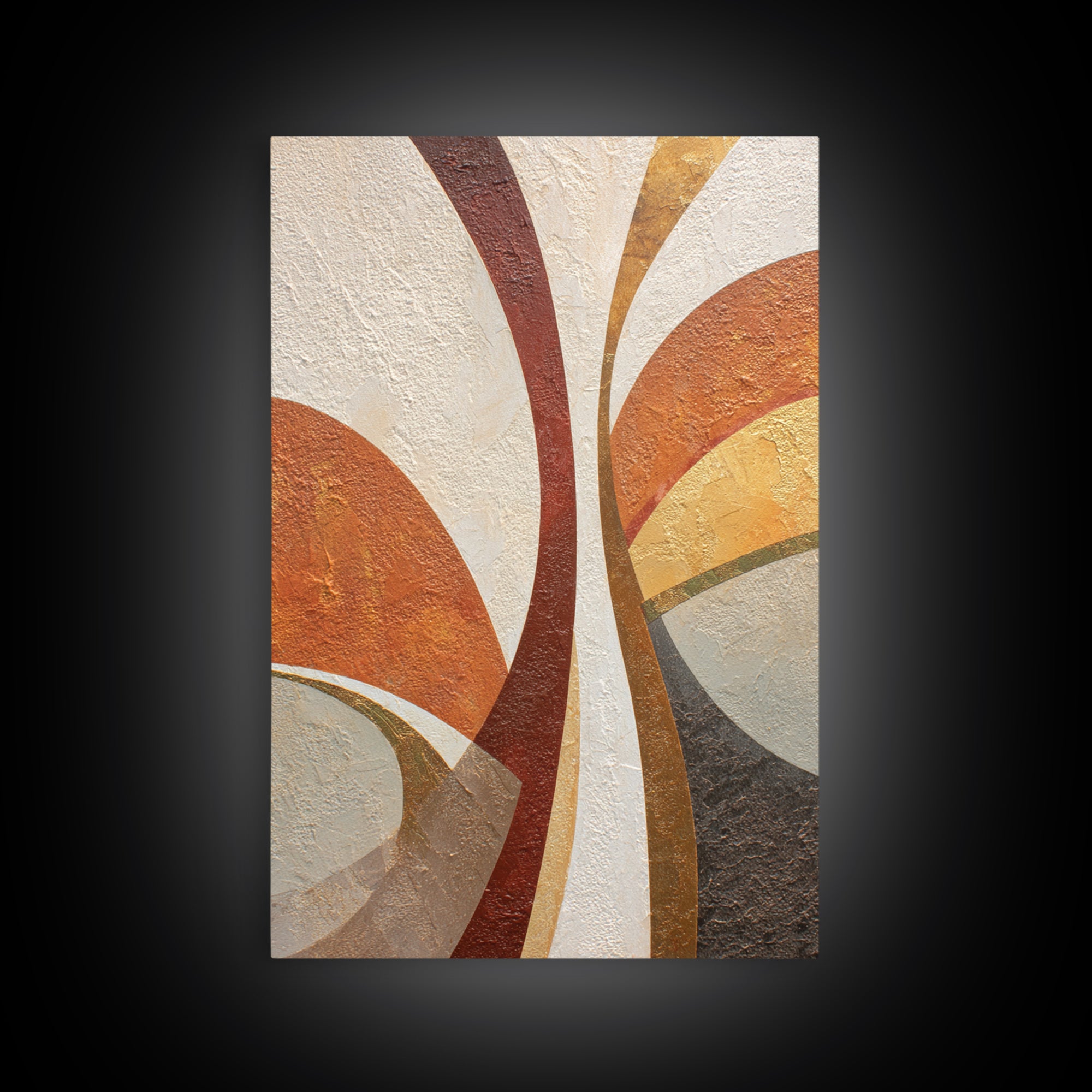 Abstract Sunrise Geometry Framed Canvas Print, Above Bed Art, Apartment Decor, Bedroom Decor, Serenity, Photography Prints, ABA-2x3-28
