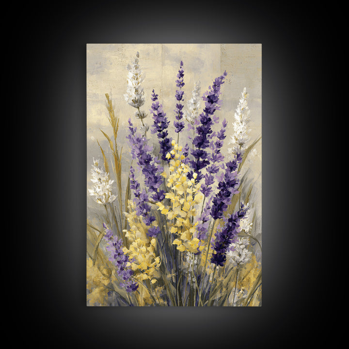 Oversized Lavender Field Canvas Print, Above Bed Art, Digital Print, Bedroom Decor, Fine Art, Serenity, Living Room Wall Art, ABA-2x3-99