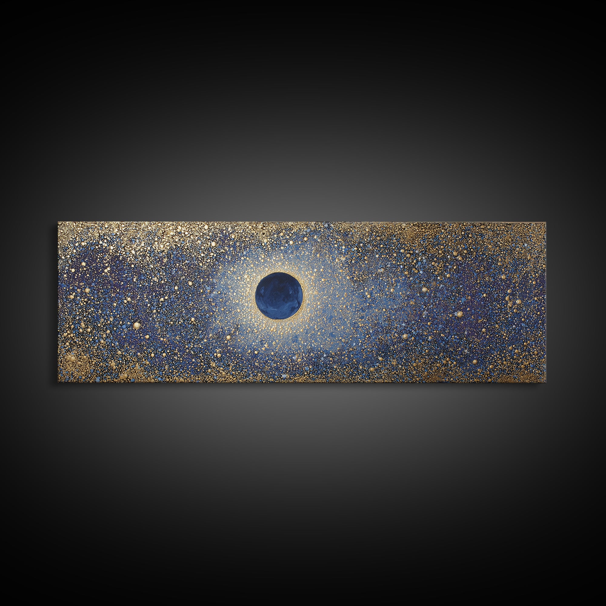 Subtle Celestial Scene Framed Canvas Print, Above Bed Art, Japanese Wall Art, Bedroom Decor, Fine Art, Serenity, Neutral Decor, ABA-3x1-53