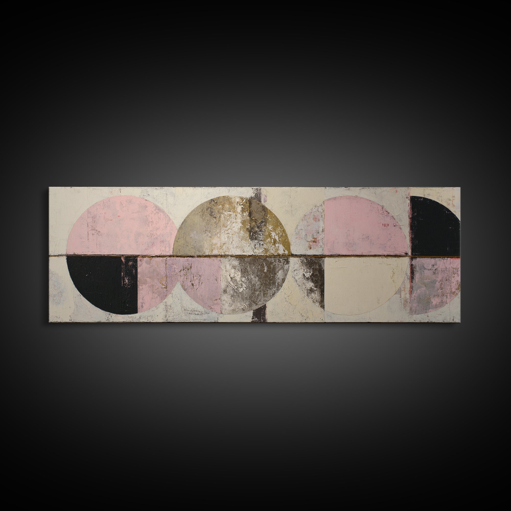 Neutral Abstract Arches Framed Canvas Print, Above Bed Art, Bedroom Decor, Abstract Art, Serenity, Textured Wall Art, ABA-3x1-68
