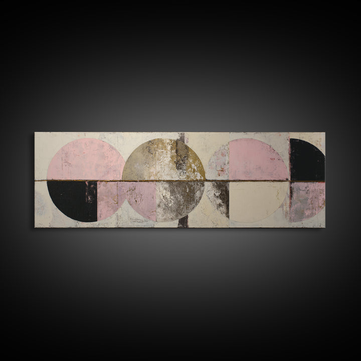 Neutral Abstract Arches Framed Canvas Print, Above Bed Art, Bedroom Decor, Abstract Art, Serenity, Textured Wall Art, ABA-3x1-68