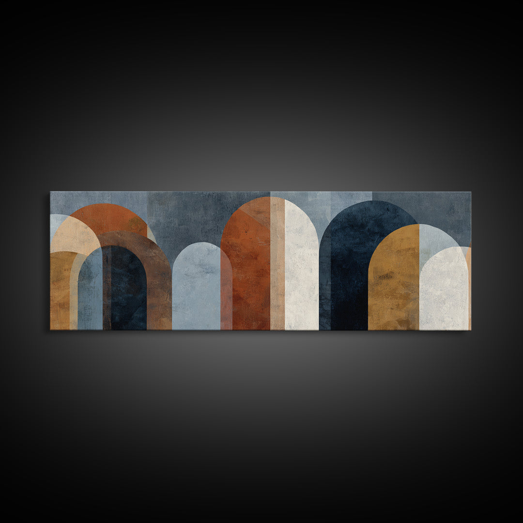 Neutral Abstract Arches Canvas Print, Above Bed Art, Wall Art Prints, Bedroom Decor, Fine Art, Serenity, Boho Wall Art, ABA-3x1-92